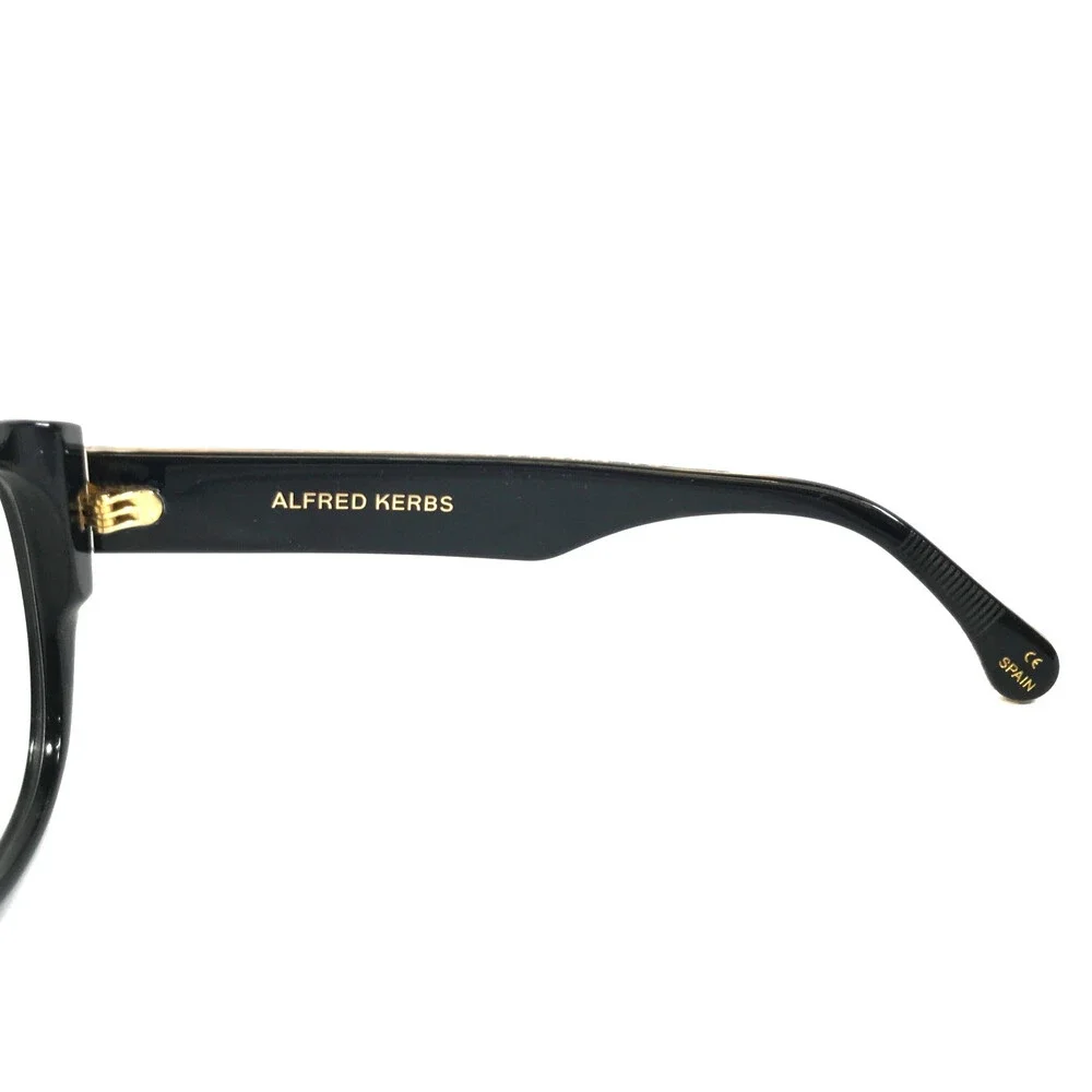 Alfred Kerbs Eyeglasses Frames LAURA BK Shiny Black Cat Eye Full Rim 53-18-142